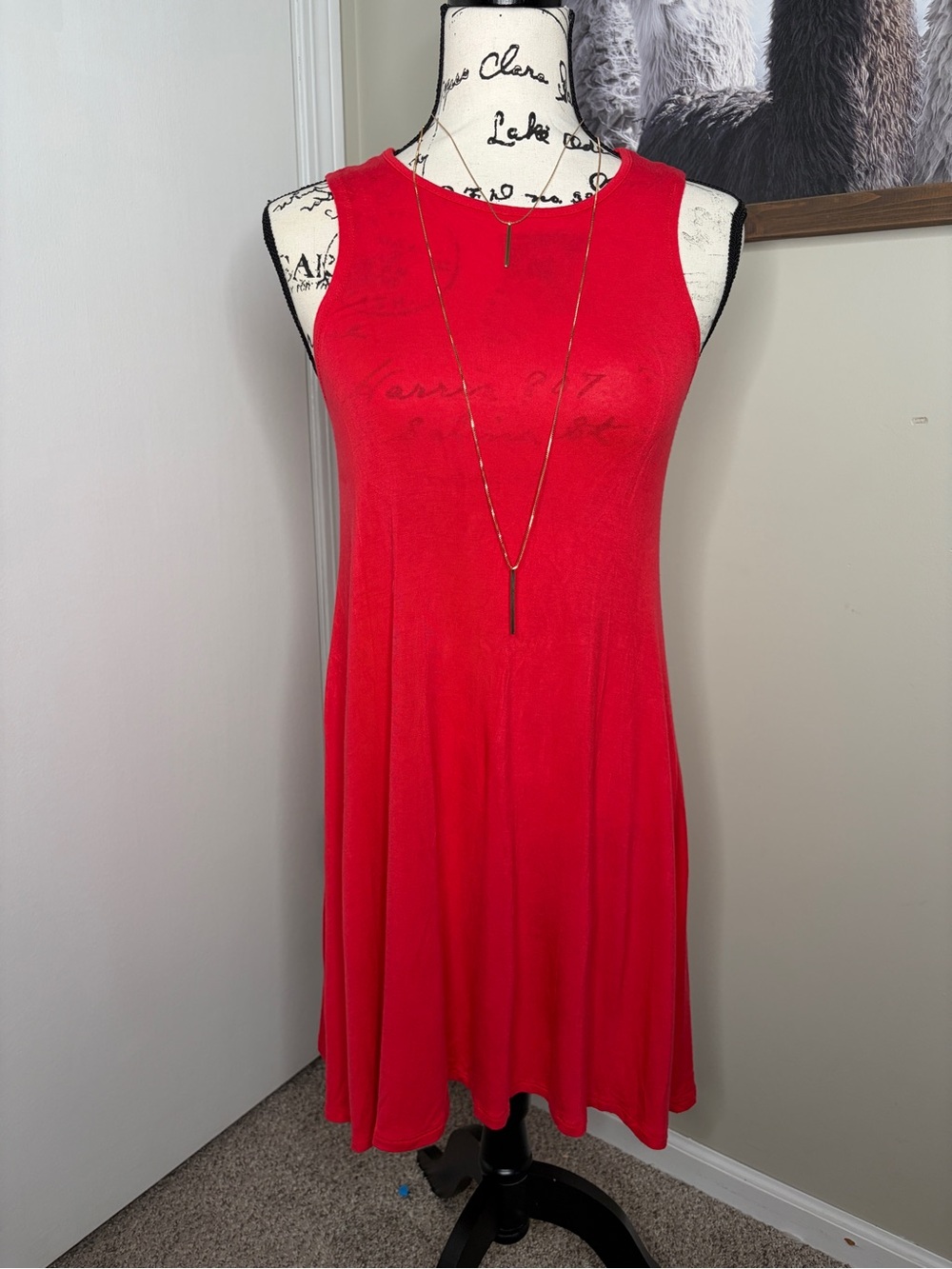rue21 Red Sleeveless A-Line Dress